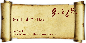 Guti Őzike névjegykártya